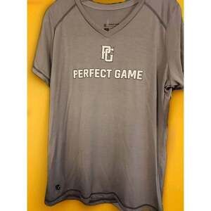 Perfect Game Apparel Baseball Gray Womems 2XL Short Sleeve Shirt Nwt Cr60 New